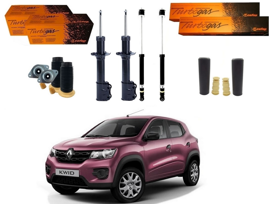  KIT AMORTECEDOR DIANTEIRO TRASEIRO COFAP ORIGINAL RENAULT KWID 1.0 2017 A 2020