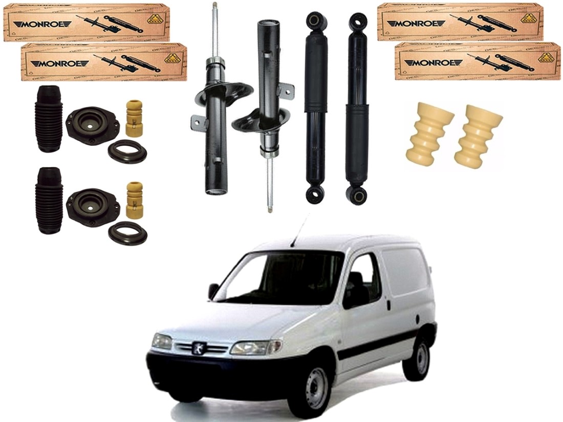  KIT AMORTECEDOR DIANTEIRO TRASEIRO MONROE ORIGINAL PEUGEOUT PARTNER 1.6 2002 A 2010