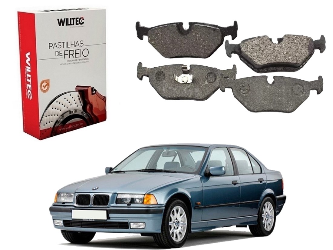  PASTILHA FREIO TRASEIRA WILLTEC BMW 316I 318I 1.6 1.8 1991 A 1998