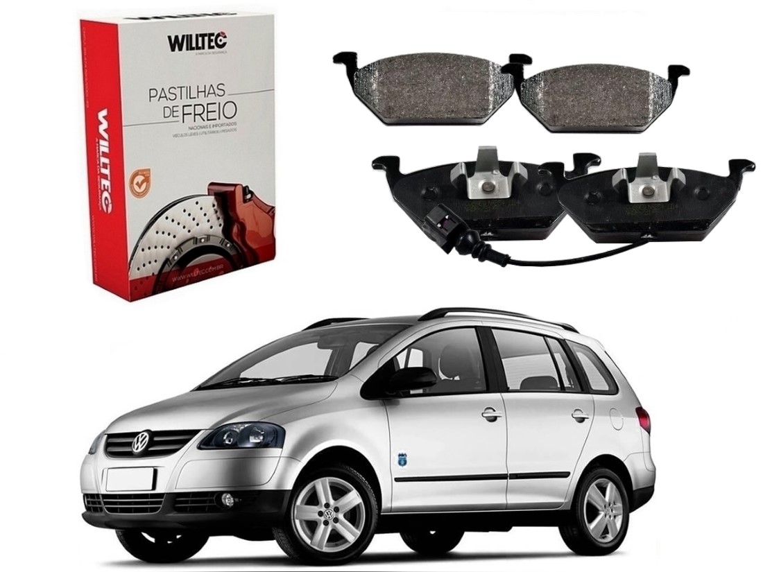  PASTILHA FREIO DIANTEIRA WILLTEC VOLKSWAGEN SPACECROSS 1.6 2007 A 2010