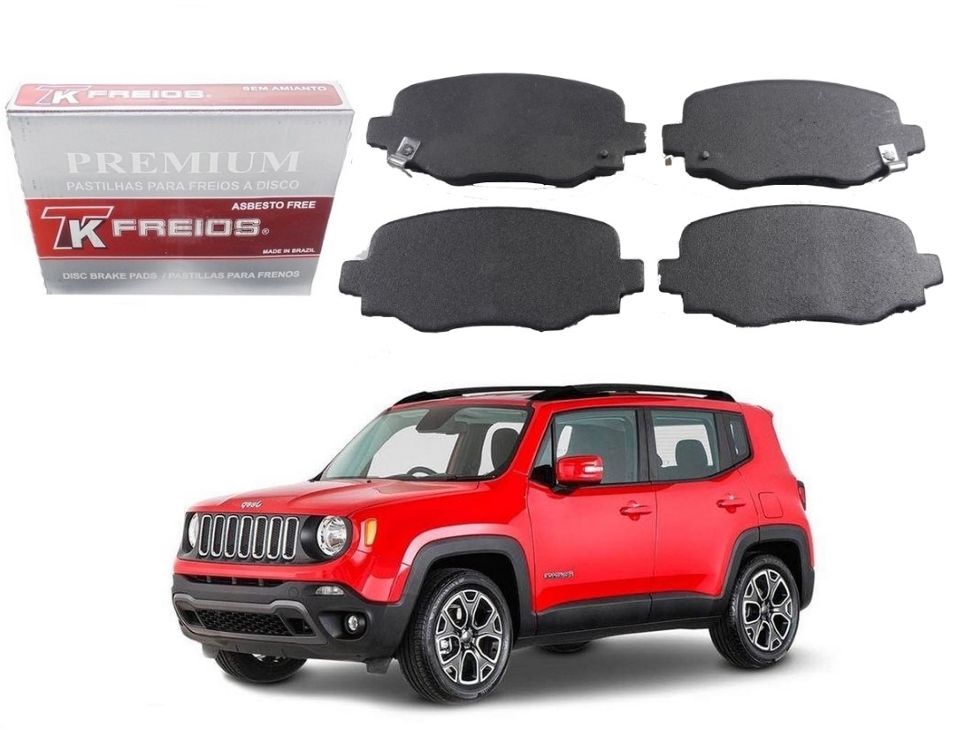  PASTILHA FREIO TRASEIRA TK FREIOS JEEP RENEGADE 1.8 2015 A 2020