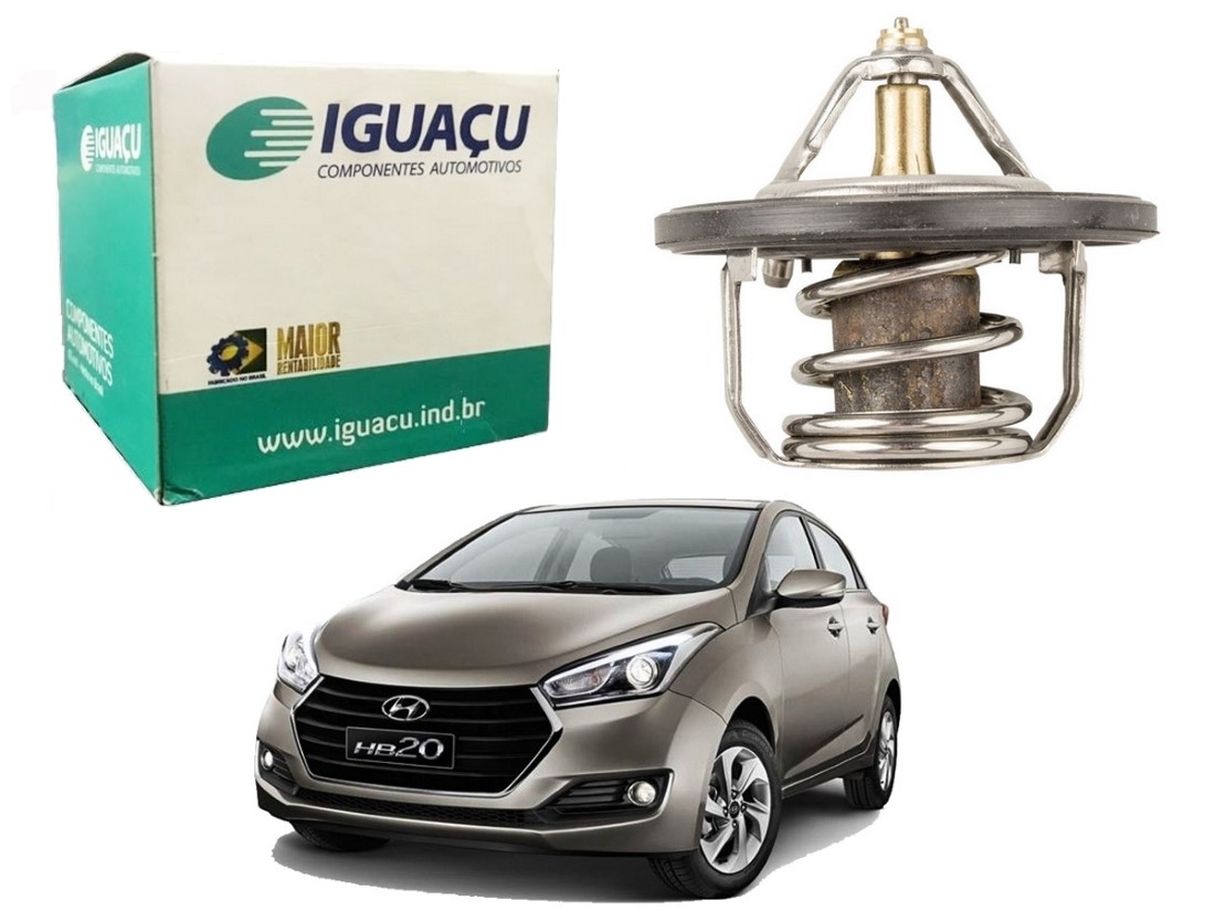  VALVULA TERMOSTATICA IGUAÇU HYUNDAI HB20 1.0 1.6 2016 A 2019