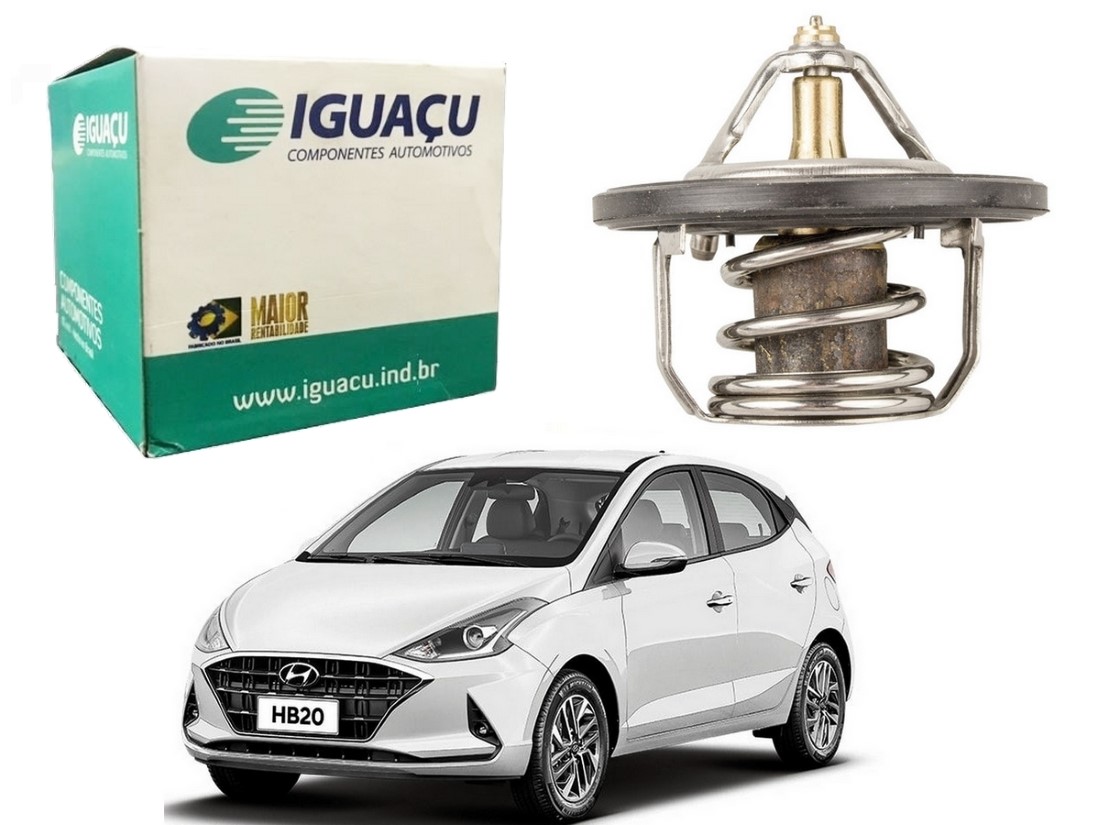  VALVULA TERMOSTATICA IGUAÇU HYUNDAI HB20 1.0 1.6 2020 A 2022