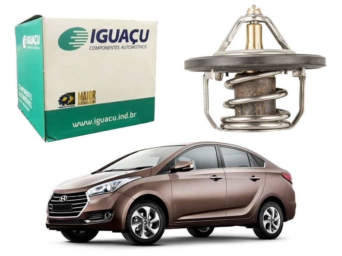  VALVULA TERMOSTATICA IGUAÇU HYUNDAI HB20S 1.0 1.6 2016 A 2019