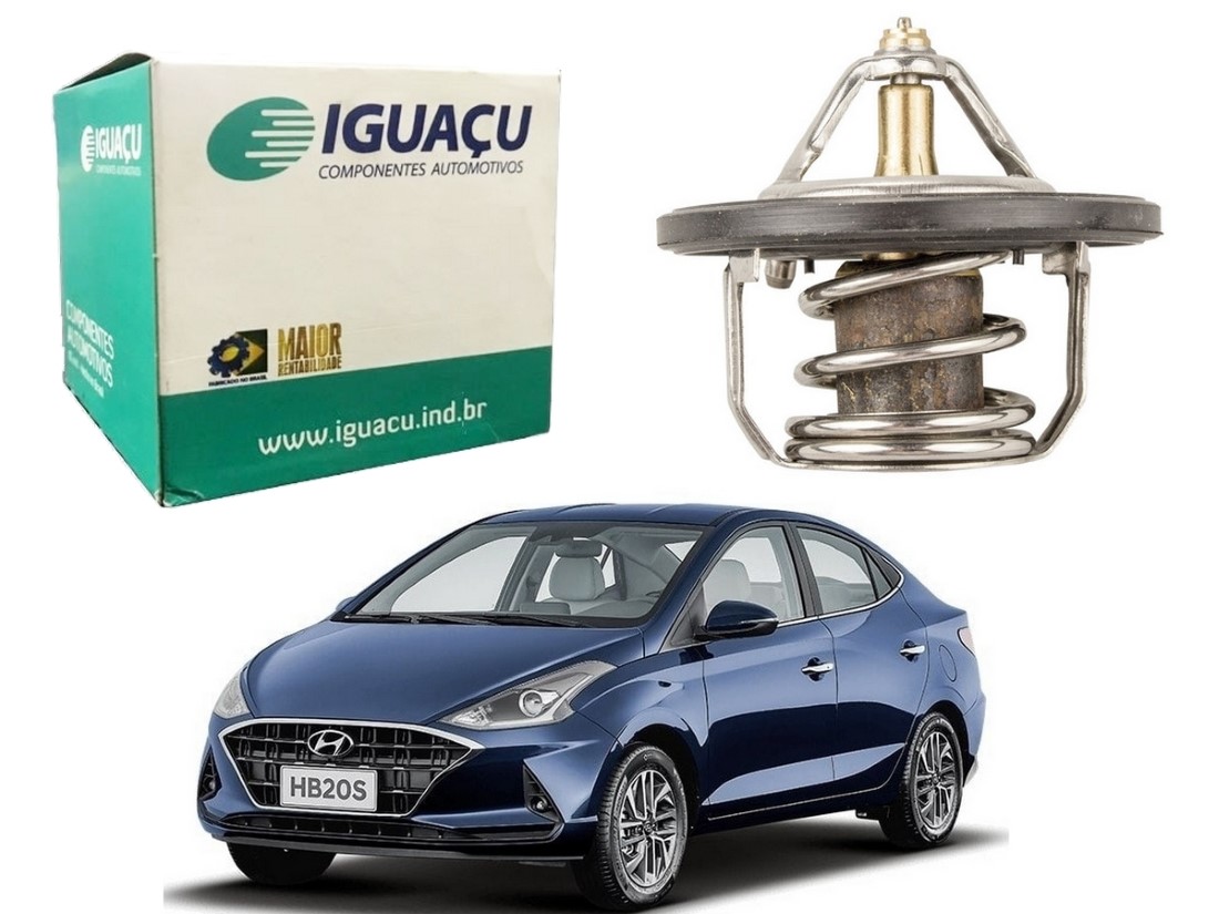  VALVULA TERMOSTATICA IGUAÇU HYUNDAI HB20S 1.0 1.6 2020 A 2022