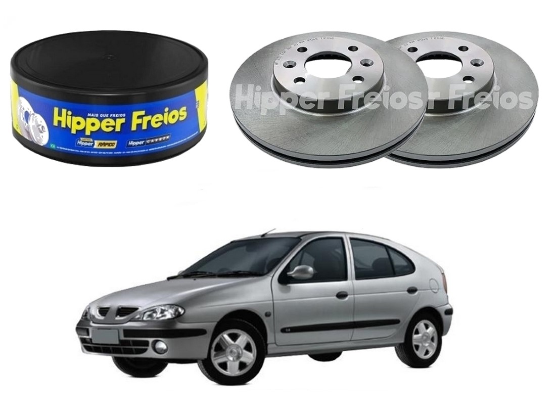  DISCO FREIO DIANTEIRO HIPPER ORIGINAL RENAULT MEGANE 1.6 16V 1996 A 1998