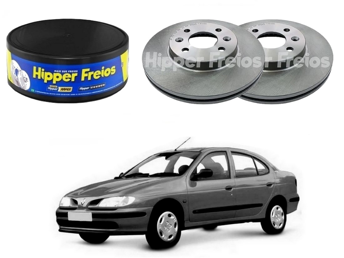  DISCO FREIO DIANTEIRO HIPPER ORIGINAL RENAULT MEGANE SEDAN 1.6 16V 1996 A 1998