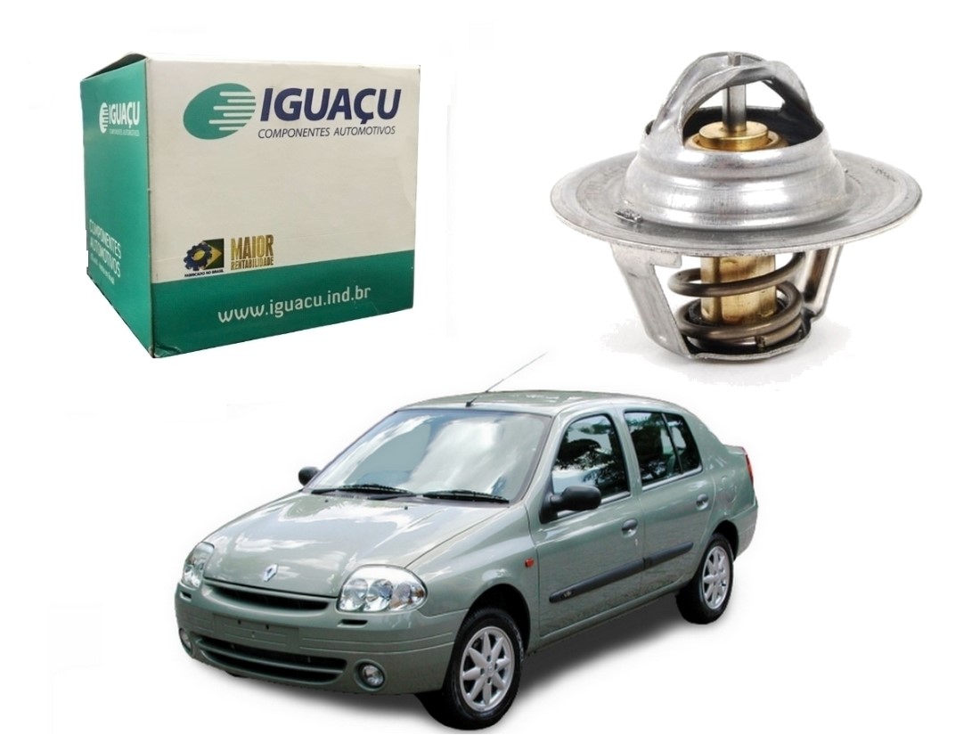  VALVULA TERMOSTATICA IGUAÇU RENAULT CLIO SEDAN 1.6 16V 1998 A 2002