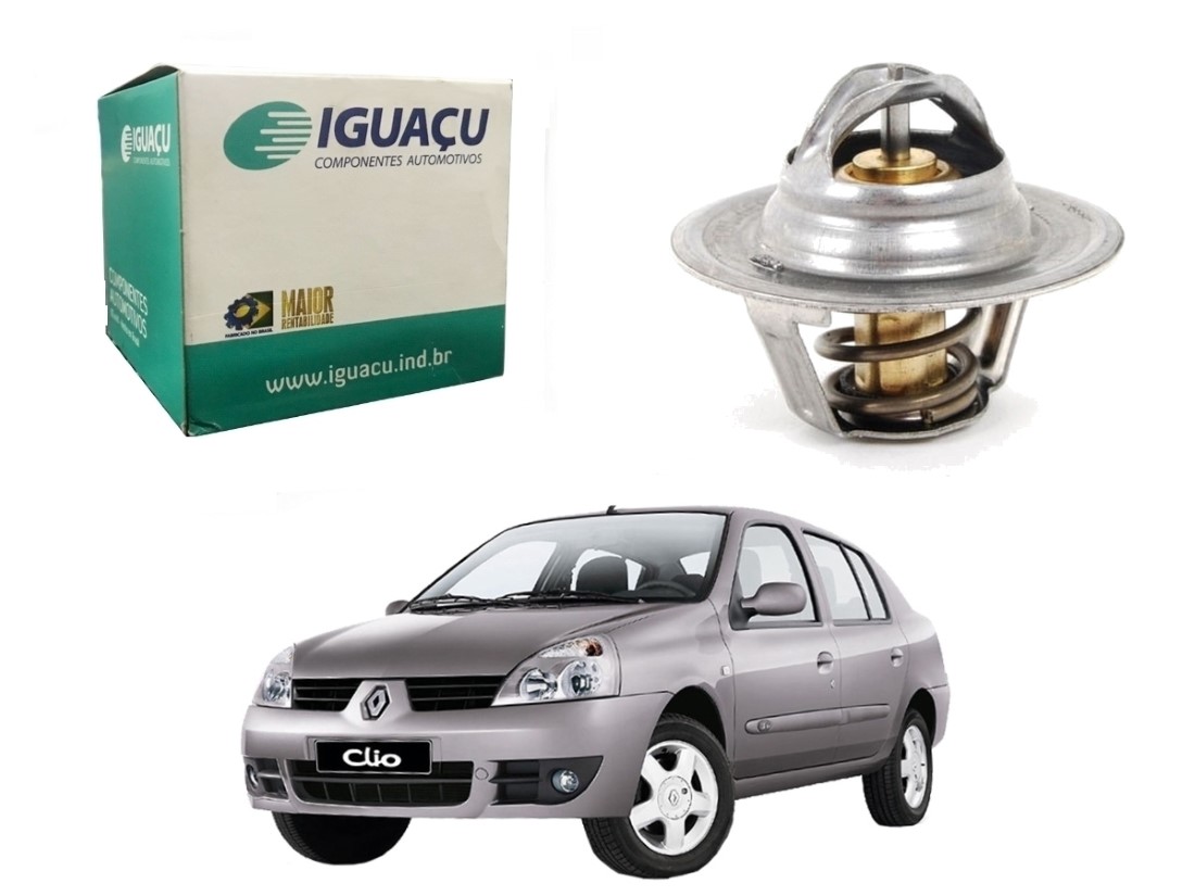  VALVULA TERMOSTATICA IGUAÇU RENAULT CLIO SEDAN 1.6 16V 2003 A 2009