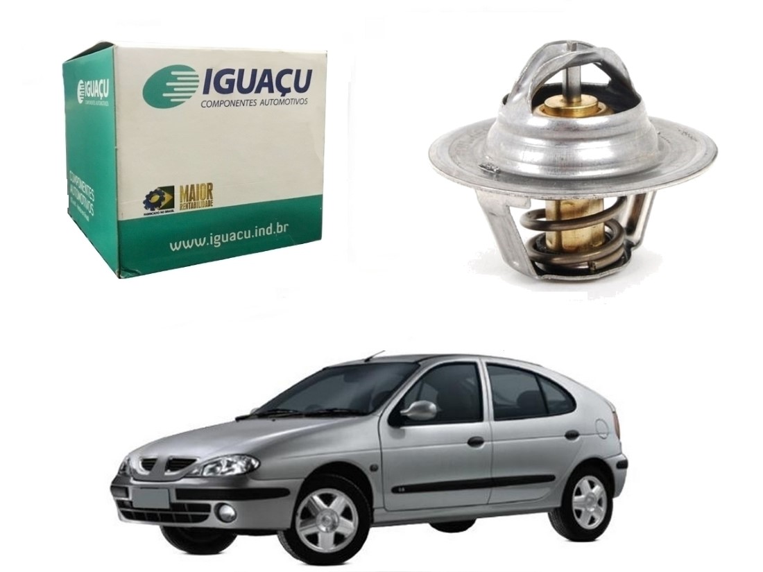  VALVULA TERMOSTATICA IGUAÇU RENAULT MEGANE 1.6 1996 A 2005