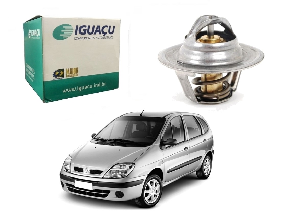  VALVULA TERMOSTATICA IGUAÇU RENAULT SCENIC 1.6 2.0 GASOLINA 2003 A 2009