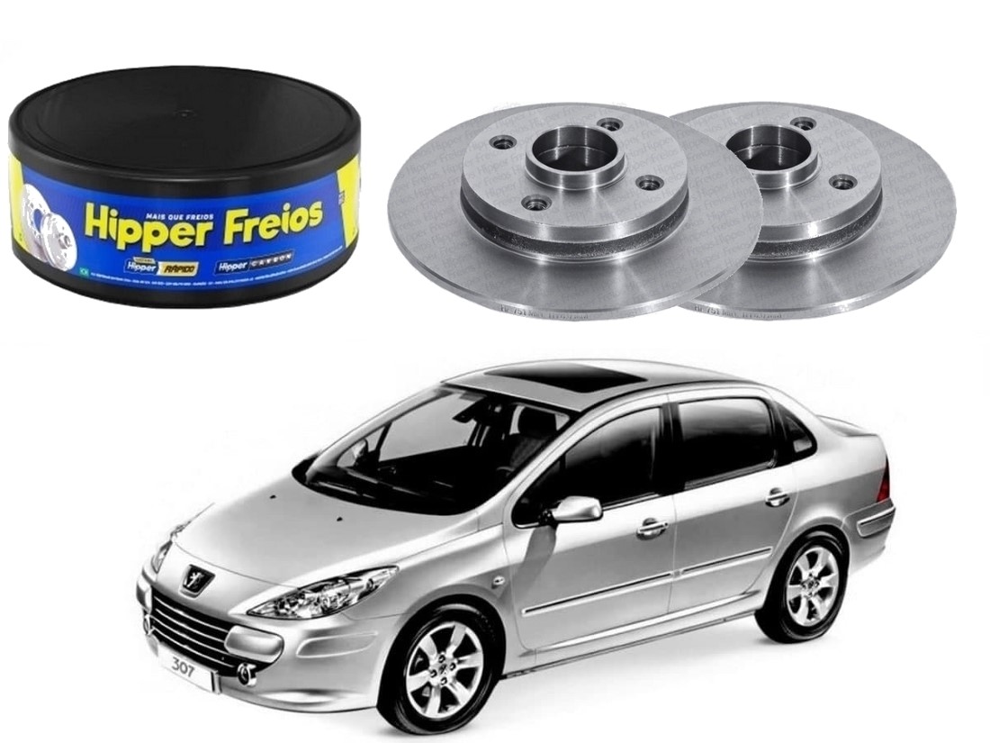  DISCO FREIO TRASEIRO HIPPER ORIGINAL PEUGEOT 307 SEDAN 2.0 2007 A 2012