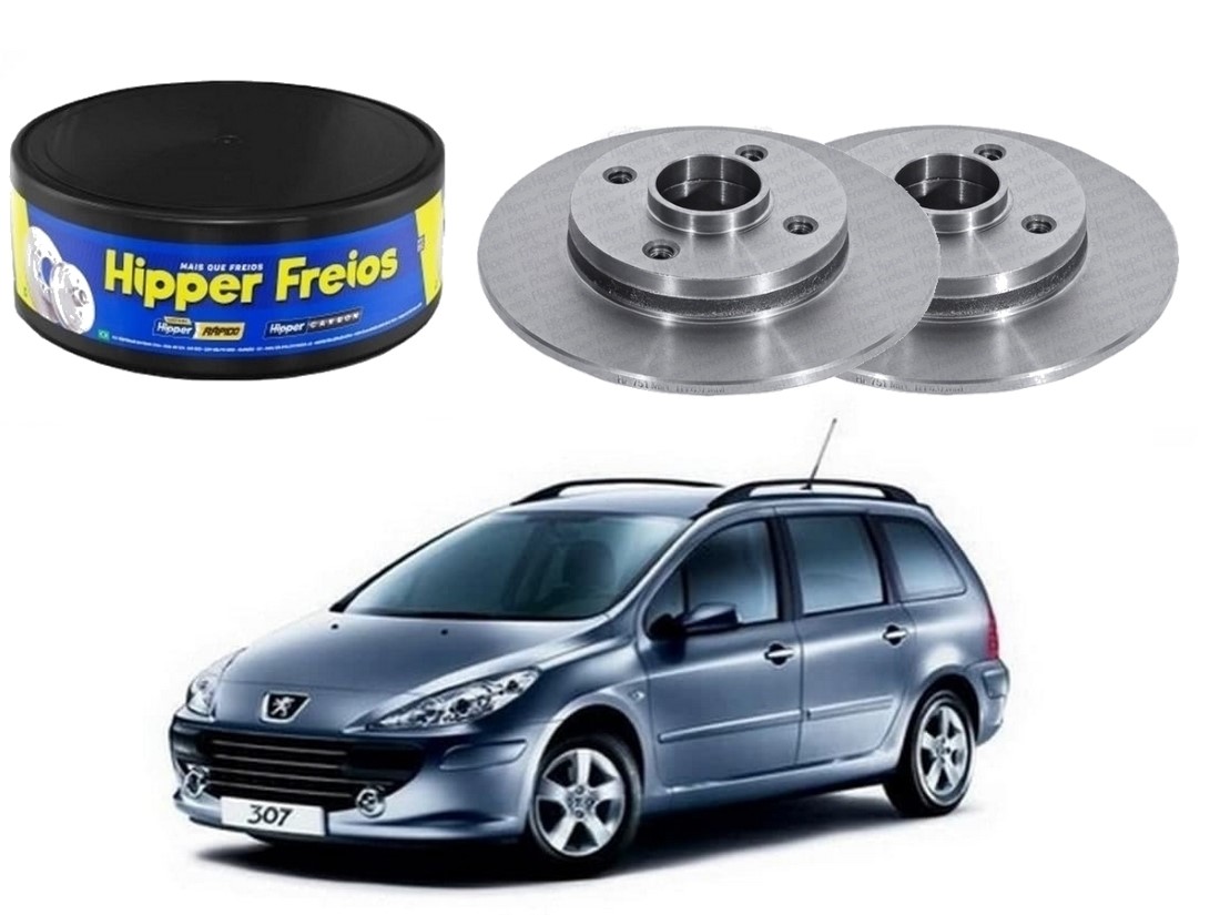  DISCO FREIO TRASEIRO HIPPER ORIGINAL PEUGEOT 307 SW 2.0 2007 A 2008