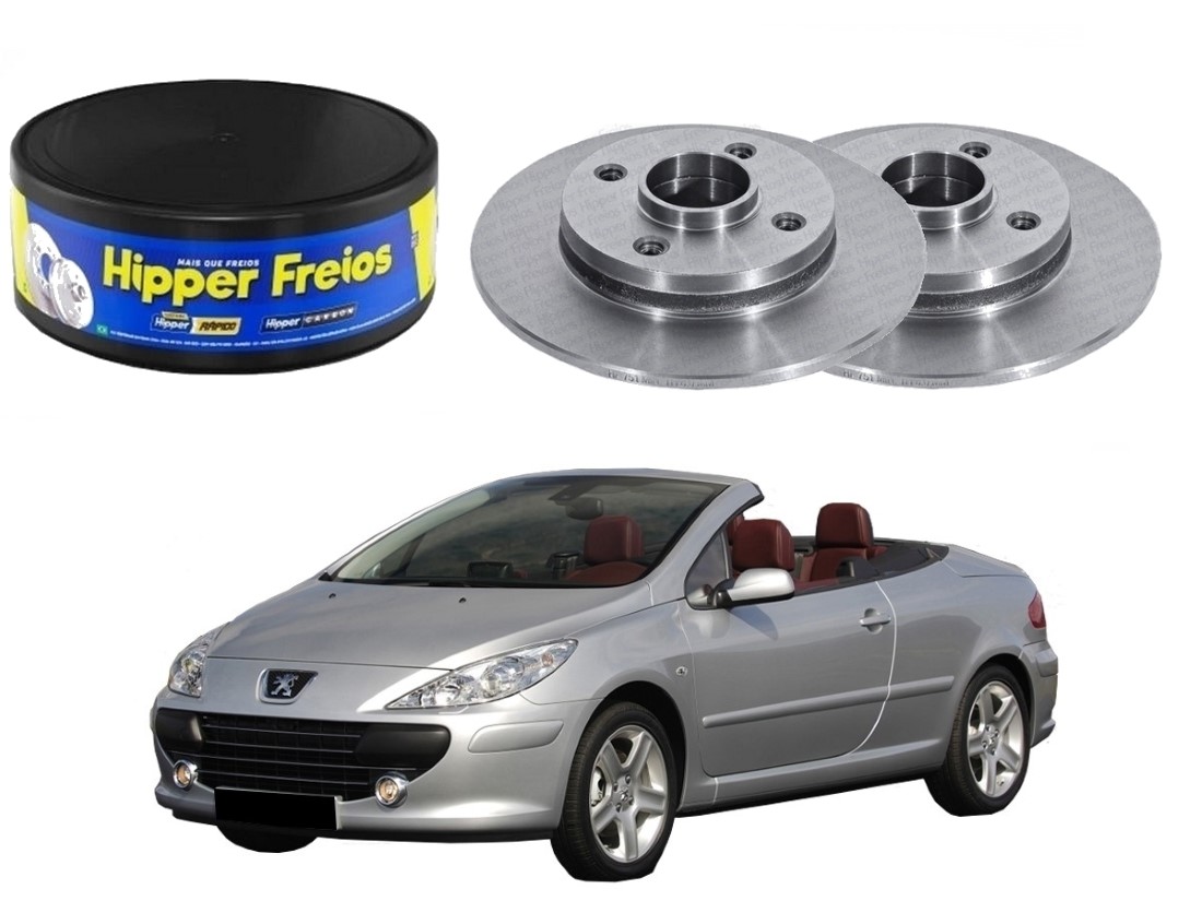  DISCO FREIO TRASEIRO HIPPER ORIGINAL PEUGEOT 307 CC 2.0 2007 A 2011