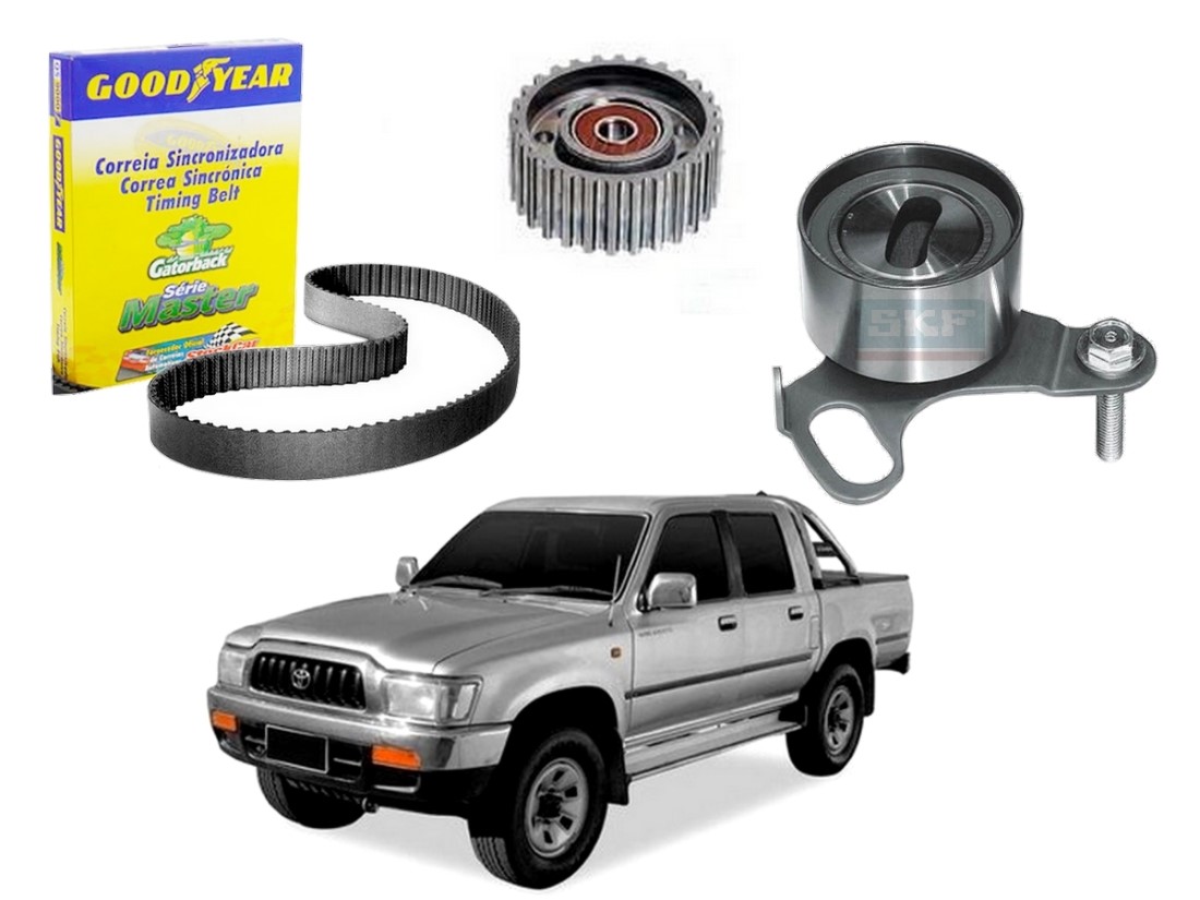  KIT CORREIA DENTADA TENSOR GOODYEAR ORIGINAL TOYOTA HILUX 3.0 8V DIESEL 2002 A 2005