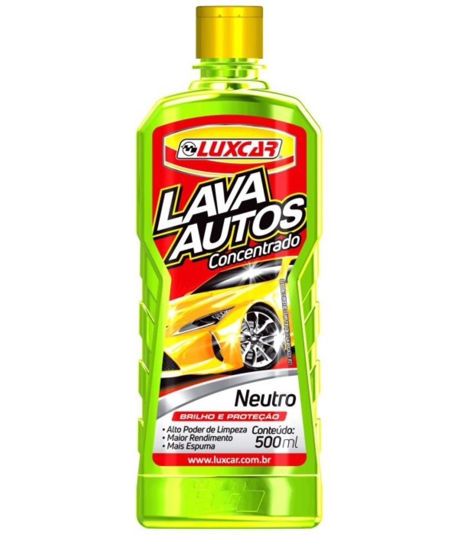 LAVA AUTOS CONCENTRADO LUXCAR 500ML LÍQUIDO NEUTRO BRILHO E PROTEÇÃO