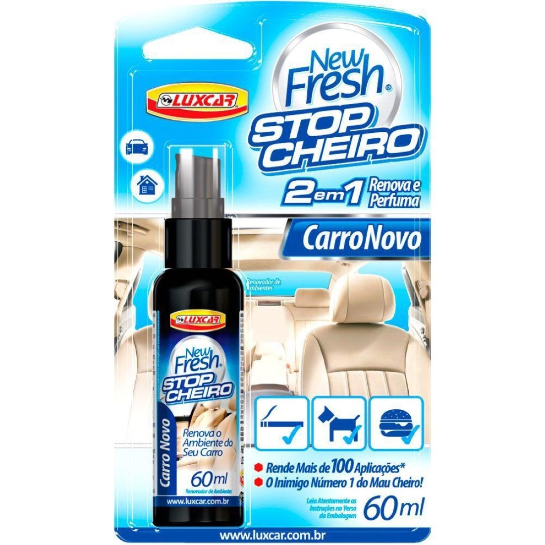 RENOVADOR DE AMBIENTES SPRAY STOP CHEIRO NEW FRESH LUXCAR