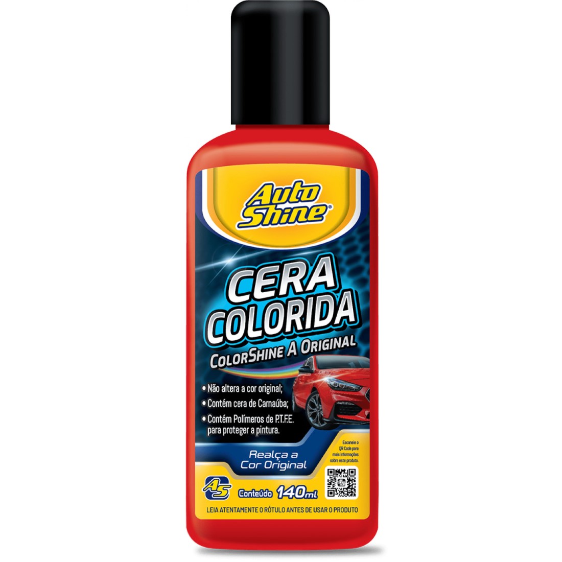 CERA COLORSHINE VERMELHO AUTOSHINE 140ML