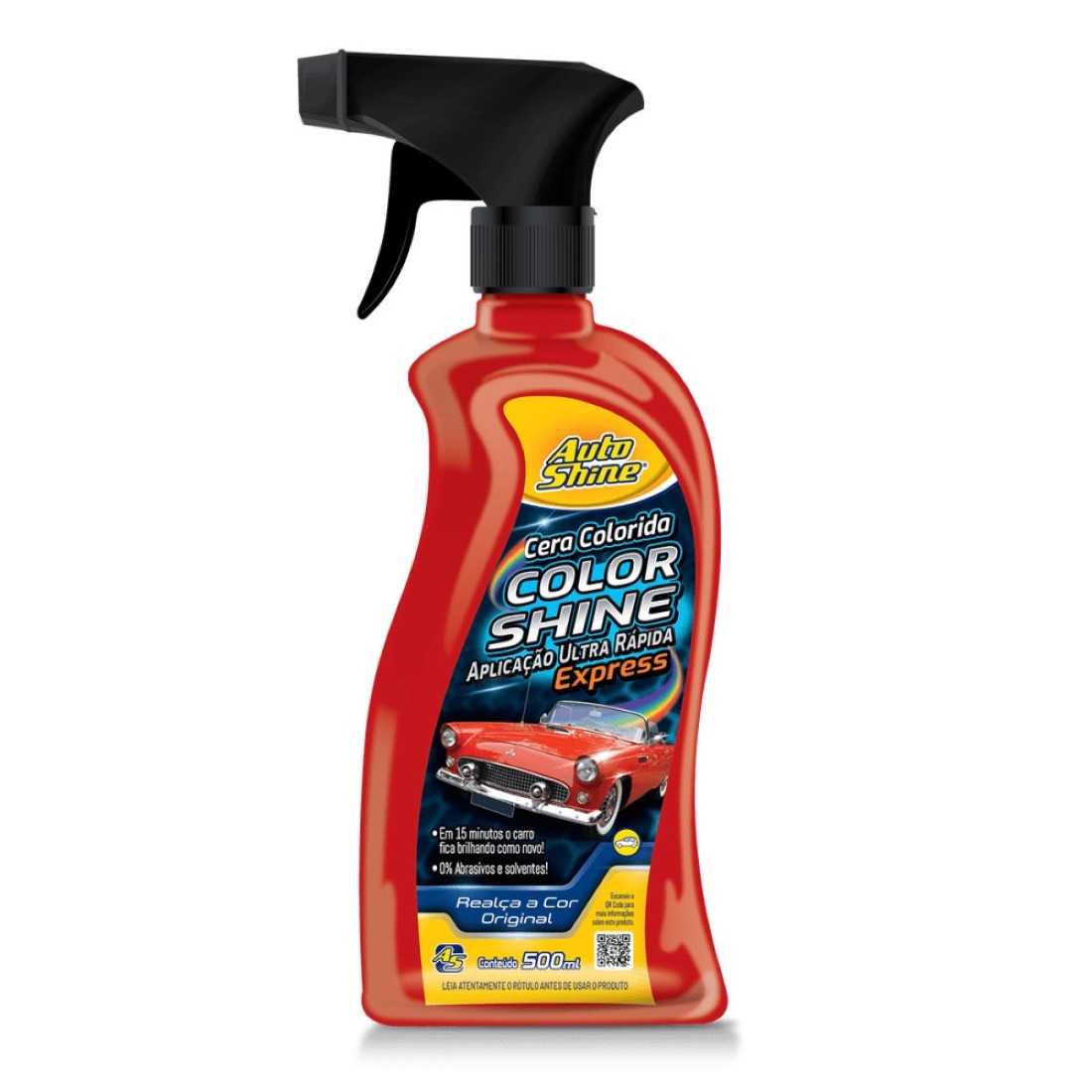 CERA LÍQUIDA AUTOMOTIVA COLORSHINE VERMELHO AUTOSHINE 500ml