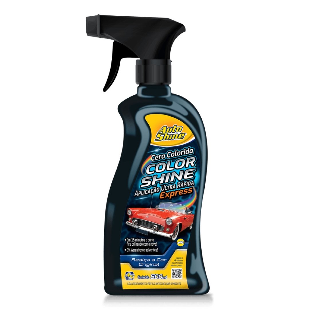 CERA LÍQUIDA EXPRESS PARA CARROS PRETO AUTOSHINE 500ml