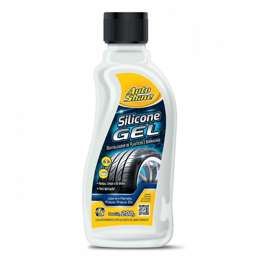 SILICONE EM GEL AUTOSHINE PARA PLÁSTICOS E BORRACHAS