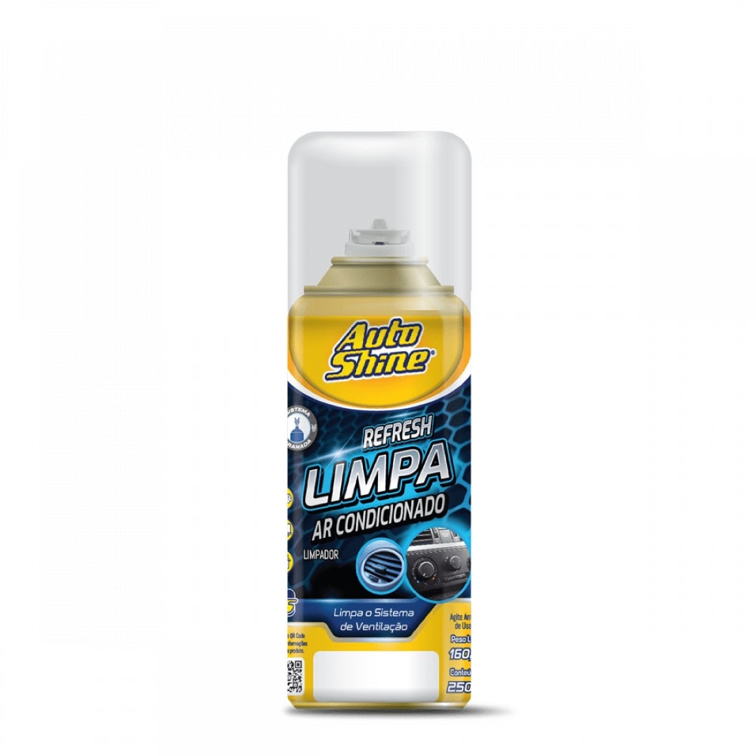 LIMPA AR CONDICIONADO AUTOSHINE AUTOMOTIVO EM SPRAY CITRUS 250ML