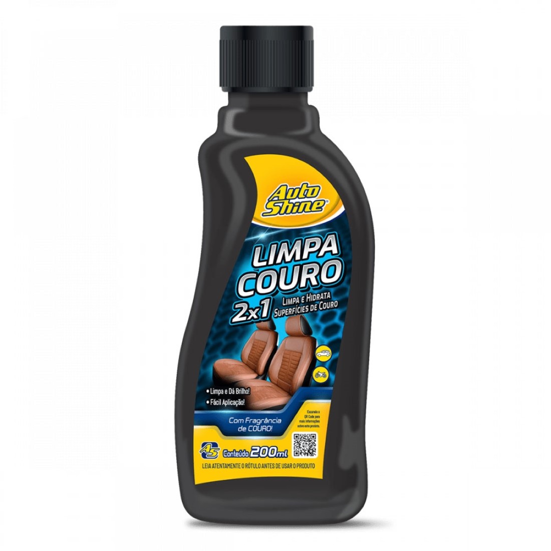 LIMPA E HIDRATA COURO AUTOMOTIVO TODAS CORES AUTOSHINE 200ML