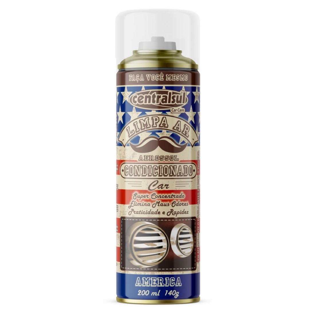 LIMPA AR CONDICIONADO AEROSSOL MEN AMÉRICA 200ML SUPER CONCENTRADO