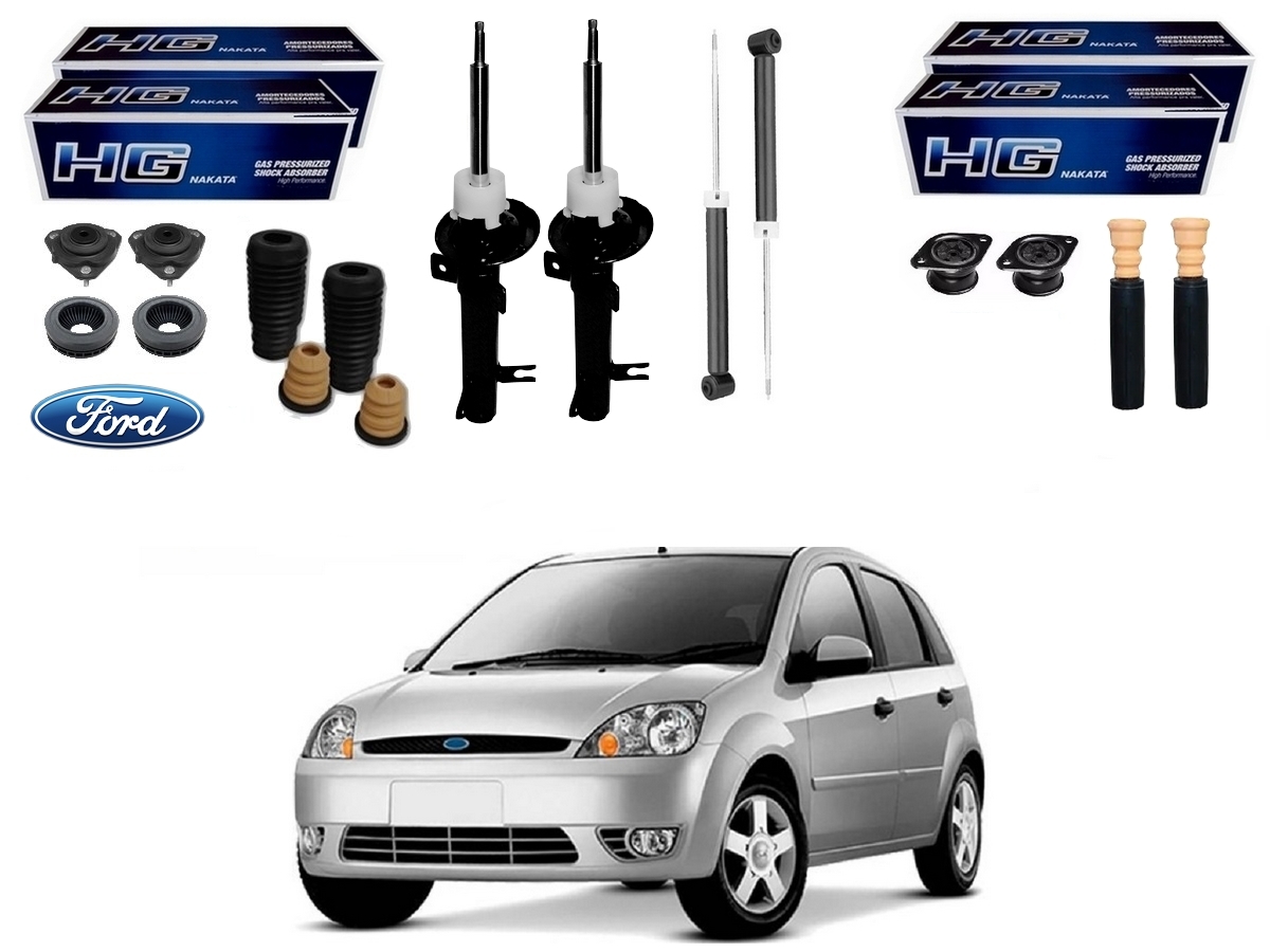  KIT AMORTECEDOR DIANTEIRO TRASEIRO NAKATA FORD FIESTA 1.0 1.6 2003 A 2006