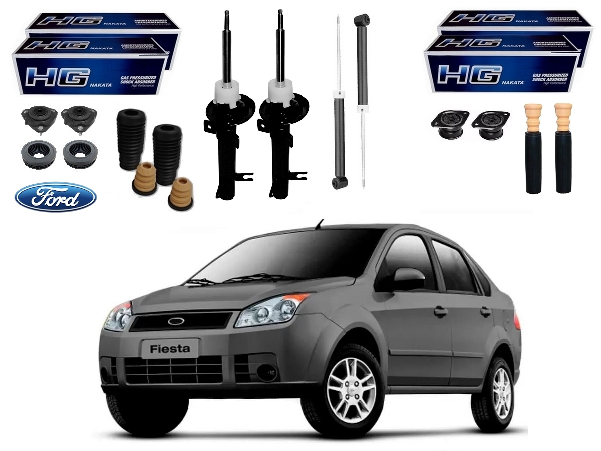  KIT AMORTECEDOR DIANTEIRO TRASEIRO NAKATA FORD FIESTA SEDAN 1.0 1.6 2007 A 2009