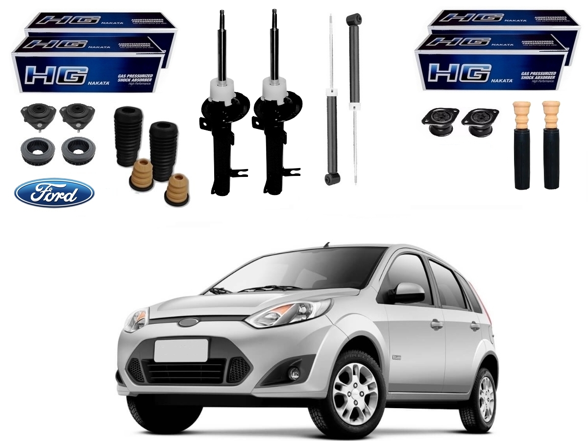  KIT AMORTECEDOR DIANTEIRO TRASEIRO NAKATA FORD FIESTA 1.0 1.6 2010 A 2014