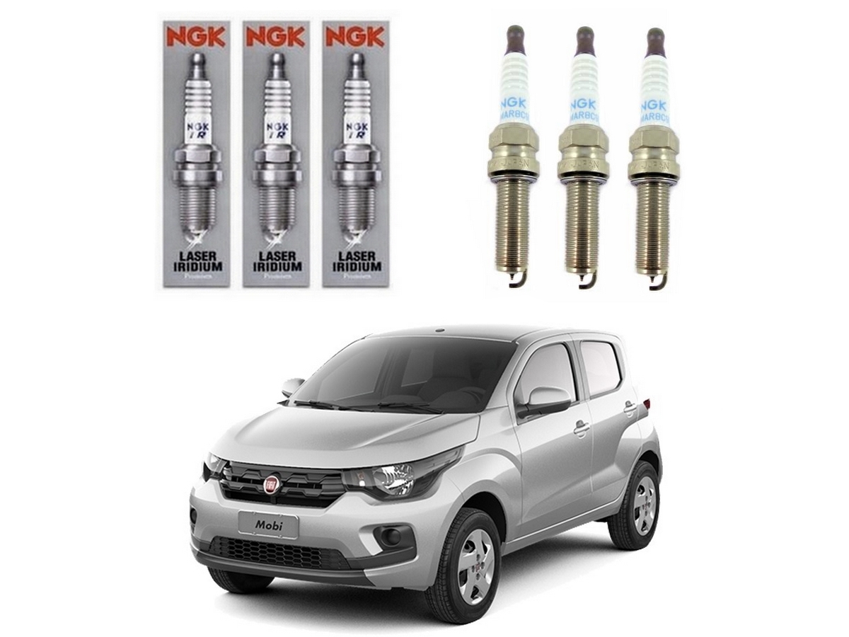  VELAS IGNIÇÃO NGK FIAT MOBI 3 CILINDROS 1.0 6V 2017 A 2021