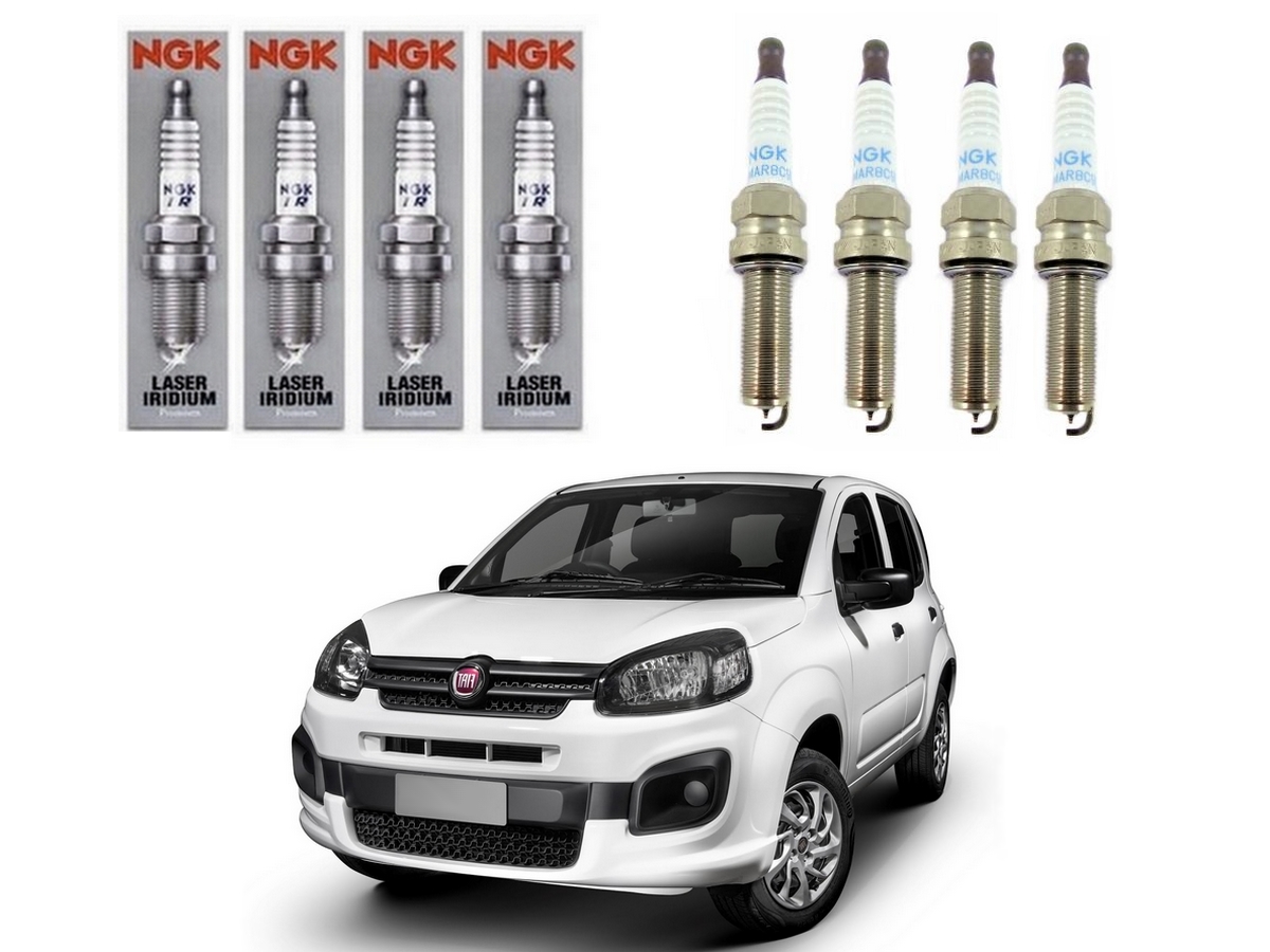  VELAS IGNIÇÃO NGK FIAT UNO 1.3 2016 A 2020