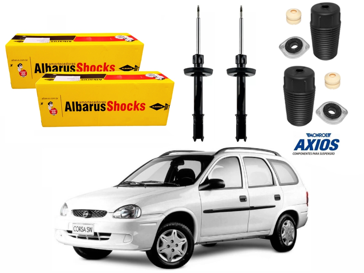  KIT AMORTECEDOR DIANTEIRO ALBARUS CHEVROLET CORSA WAGON 1.0 1.6 1997 A 2002