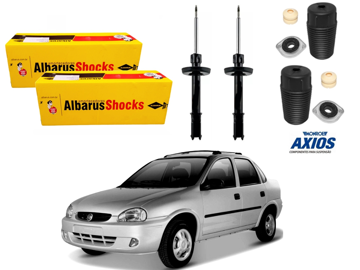  KIT AMORTECEDOR DIANTEIRO ALBARUS CHEVROLET CORSA SEDAN 1.0 1.6 1996 A 2006