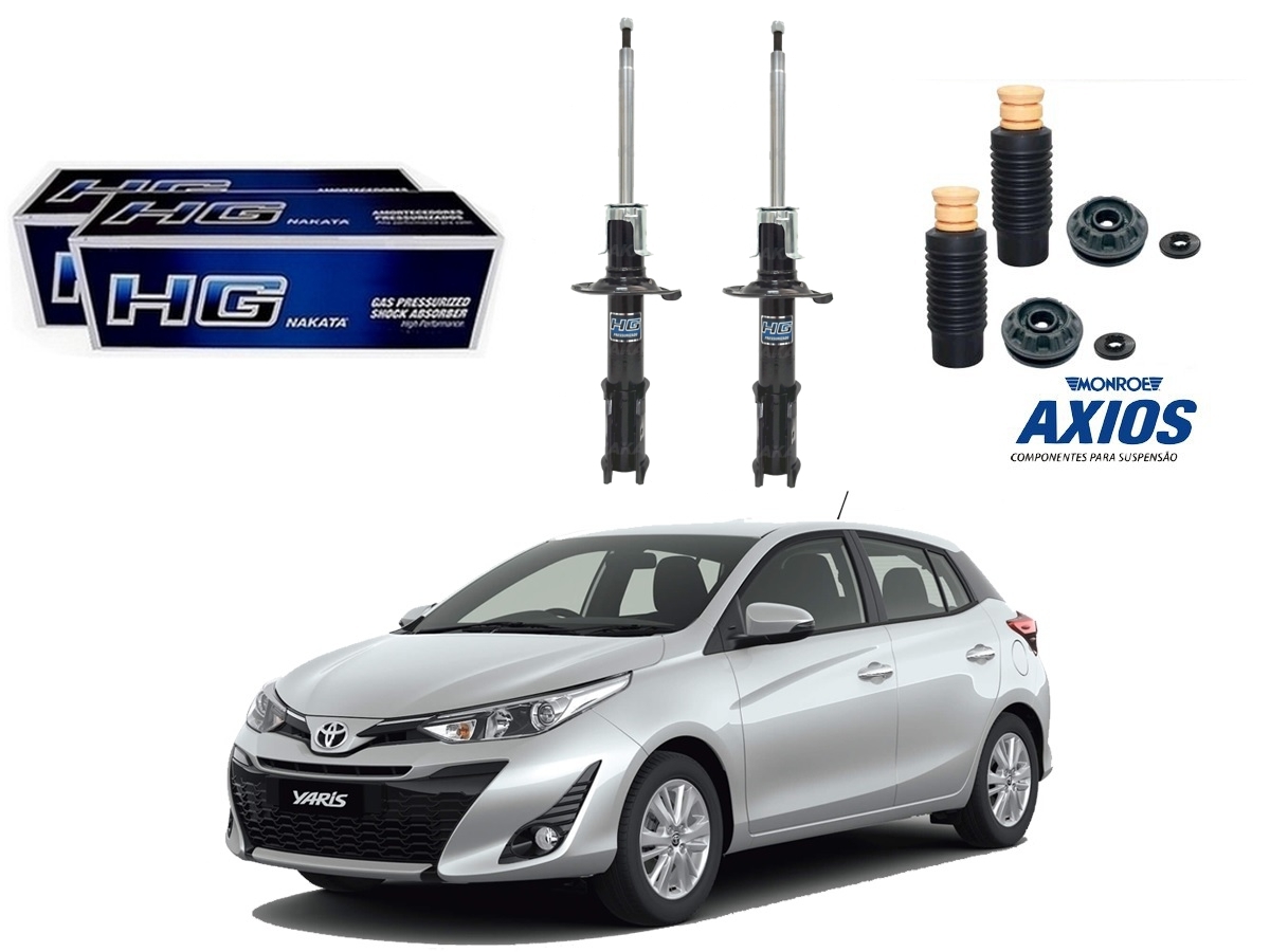  KIT AMORTECEDOR DIANTEIRO AXIOS TOYOTA YARIS 1.3 1.5 AUTOMATICO 2019 A 2022