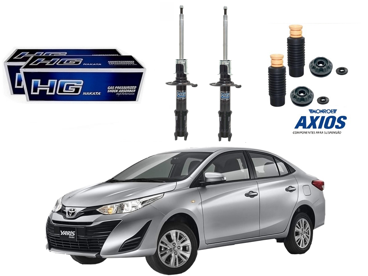  KIT AMORTECEDOR DIANTEIRO AXIOS TOYOTA YARIS SEDAN 1.5 AUTOMATICO 2019 A 2022