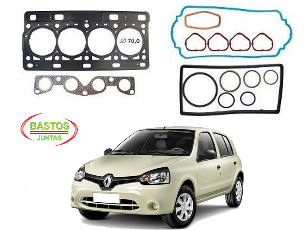  JOGO JUNTA CABEÇOTE BASTOS RENAULT CLIO 1.0 16V 2013 A 2016