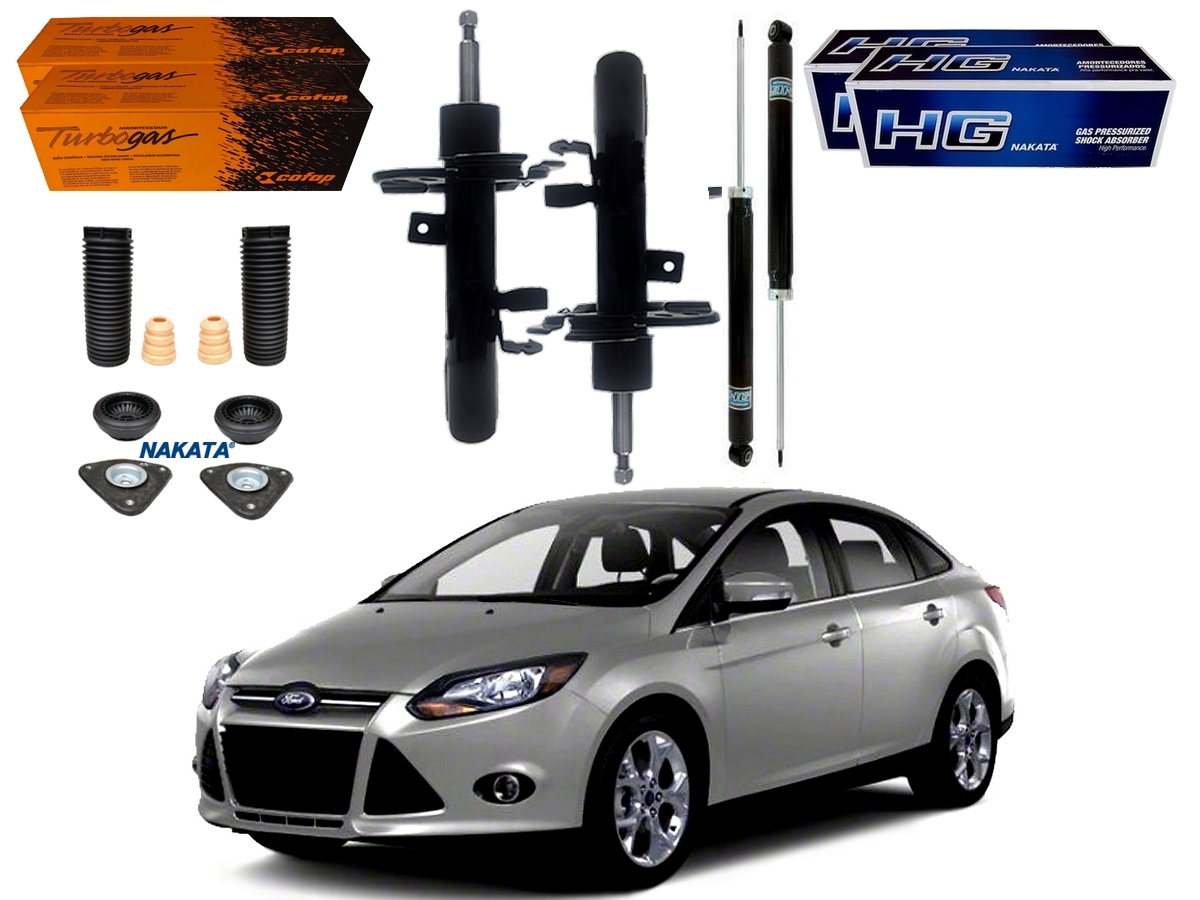  KIT AMORTECEDOR DIANTEIRO TRASEIRO NAKATA FORD FOCUS SEDAN 1.6 2.0 2013 A 2014