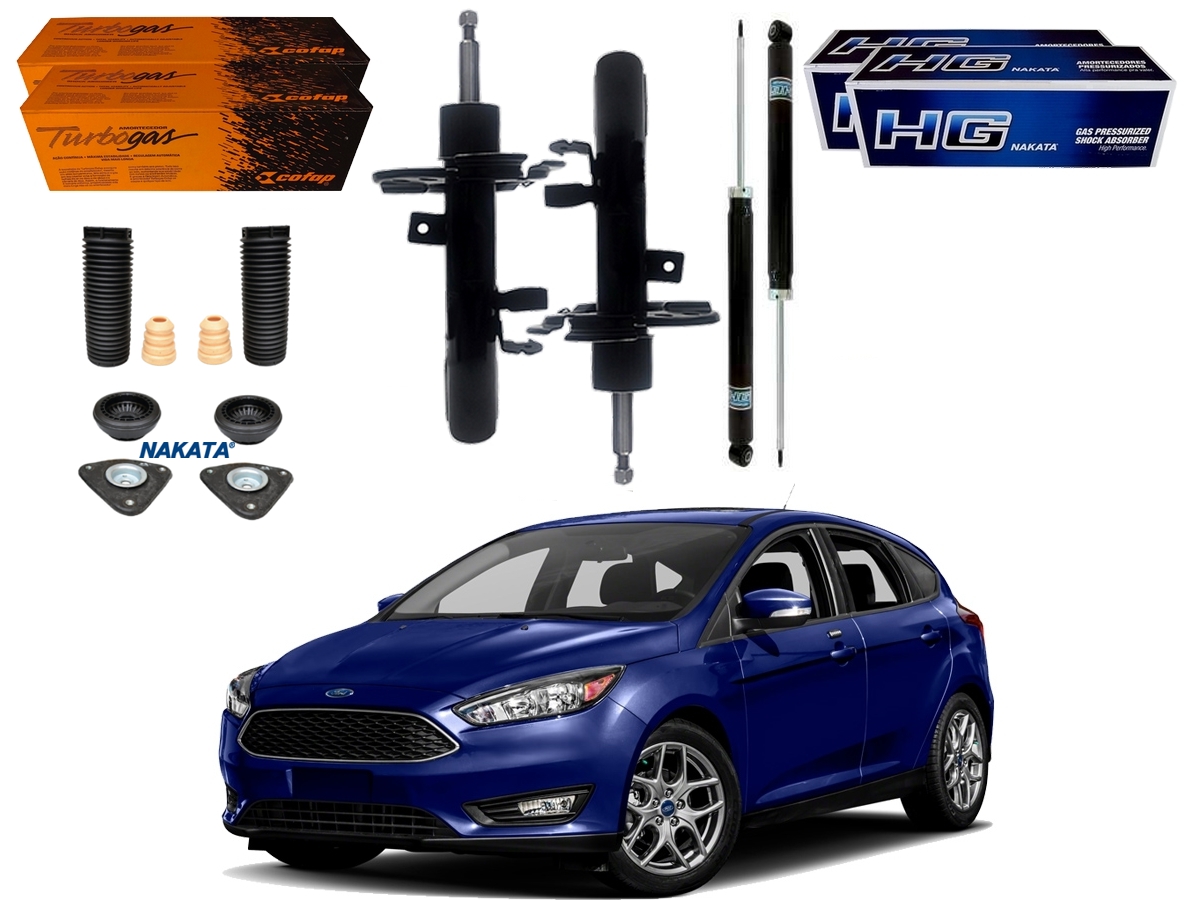  KIT AMORTECEDOR DIANTEIRO TRASEIRO NAKATA FORD FOCUS 1.6 2.0 2015 A 2019