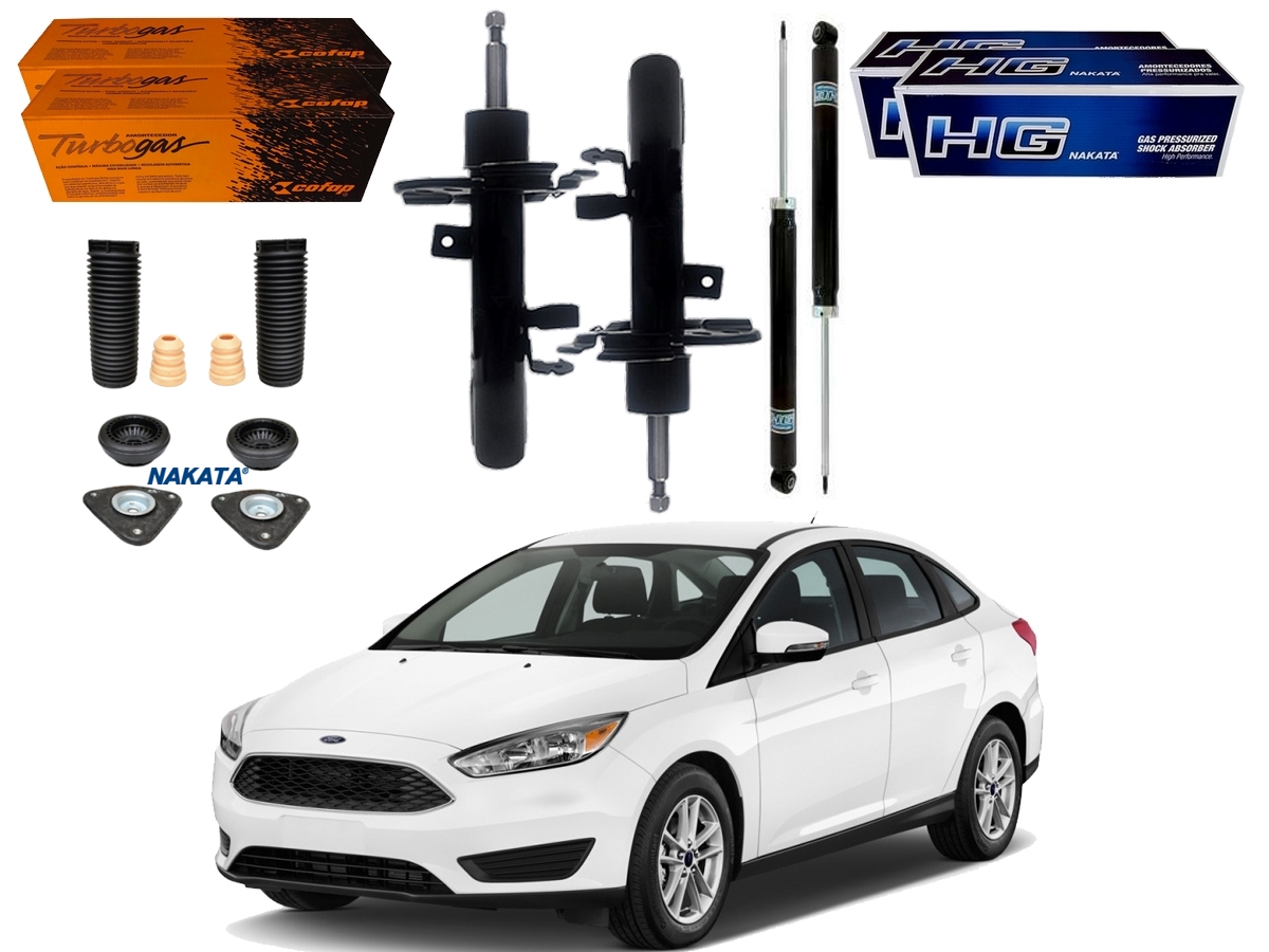  KIT AMORTECEDOR DIANTEIRO TRASEIRO NAKATA FORD FOCUS SEDAN 1.6 2.0 2015 A 2019