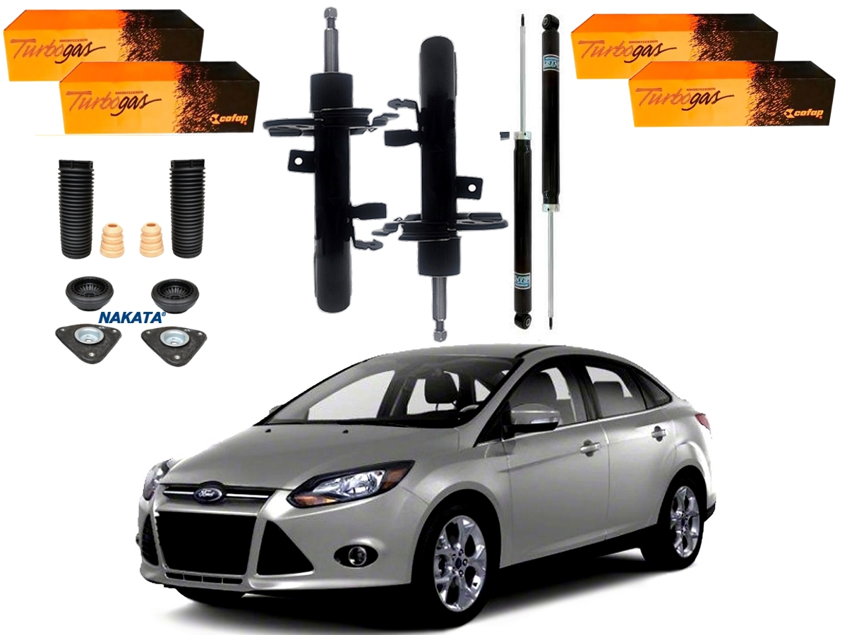  KIT AMORTECEDOR DIANTEIRO TRASEIRO COFAP FORD FOCUS SEDAN 1.6 2.0 2013 A 2014