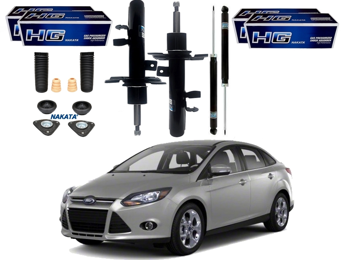  KIT AMORTECEDOR DIANTEIRO TRASEIRO NAKATA FORD FOCUS SEDAN 1.6 2.0 2013 A 2014