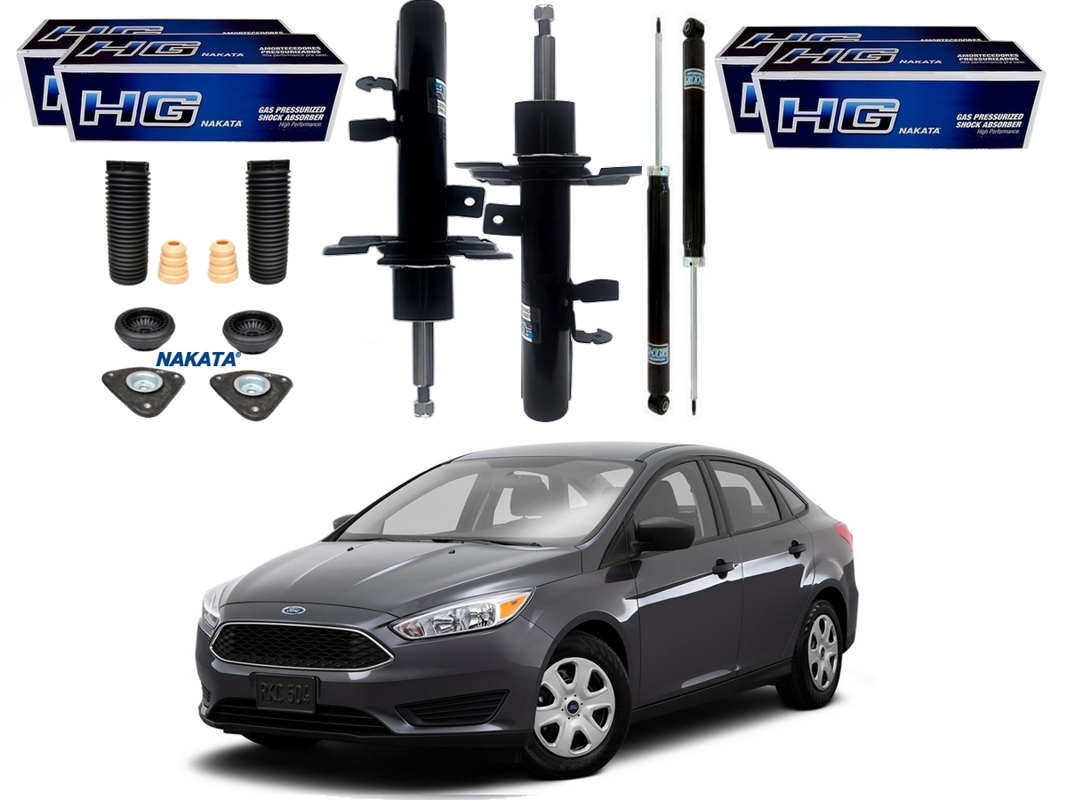  KIT AMORTECEDOR DIANTEIRO TRASEIRO NAKATA FORD FOCUS SEDAN 1.6 2.0 2015 A 2019