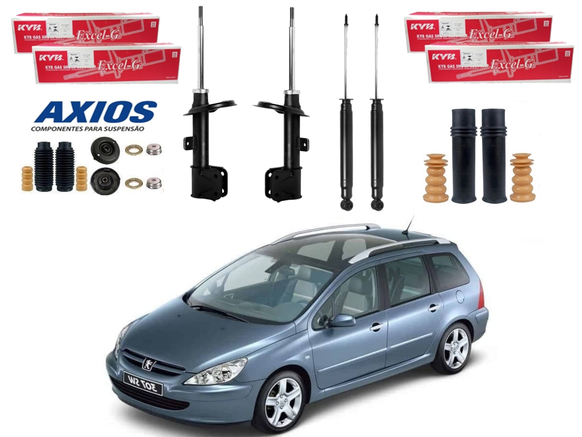  KIT AMORTECEDOR DIANTEIRO TRASEIRO KAYABA PEUGEOT 307 SW 2.0 2002 A 2006