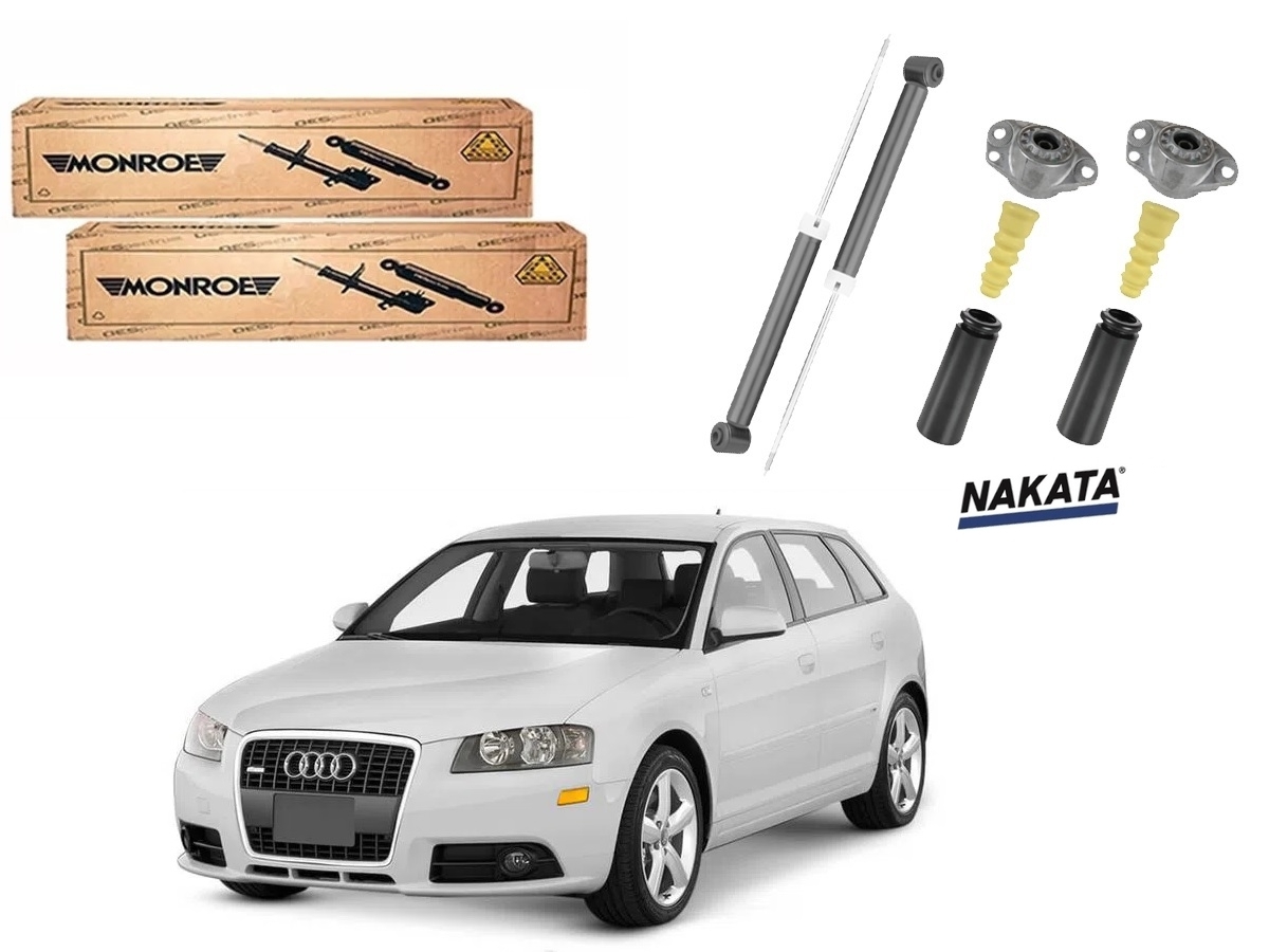  KIT AMORTECEDOR TRASEIRO MONROE AUDI A3 SPORTBACK 2.0 2005 A 2007