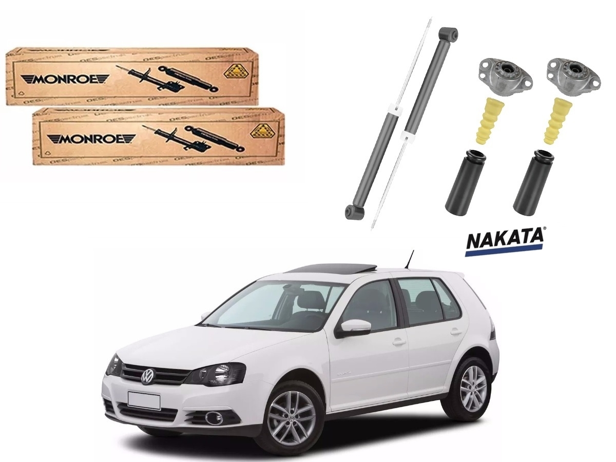  KIT AMORTECEDOR TRASEIRO MONROE VOLKSWAGEN GOLF 1.6 2.0 2007 A 2013