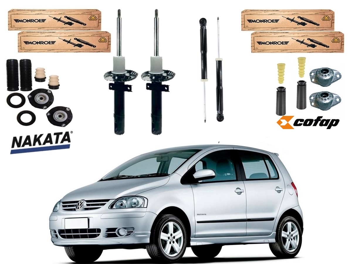  KIT AMORTECEDOR DIANTEIRO TRASEIRO MONROE VOLKSWAGEN FOX 1.0 1.6 2004 A 2009