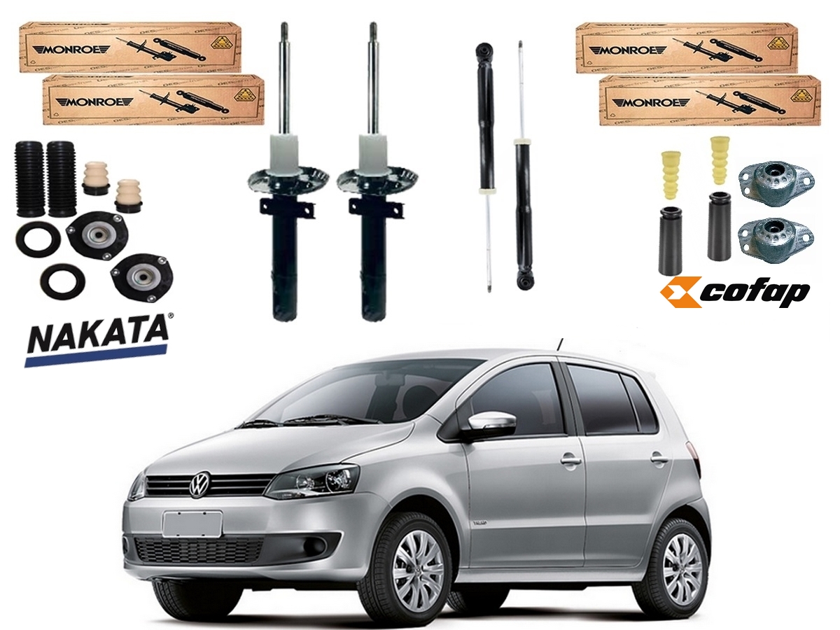  KIT AMORTECEDOR DIANTEIRO TRASEIRO MONROE VOLKSWAGEN FOX 1.0 1.6 2010 A 2014