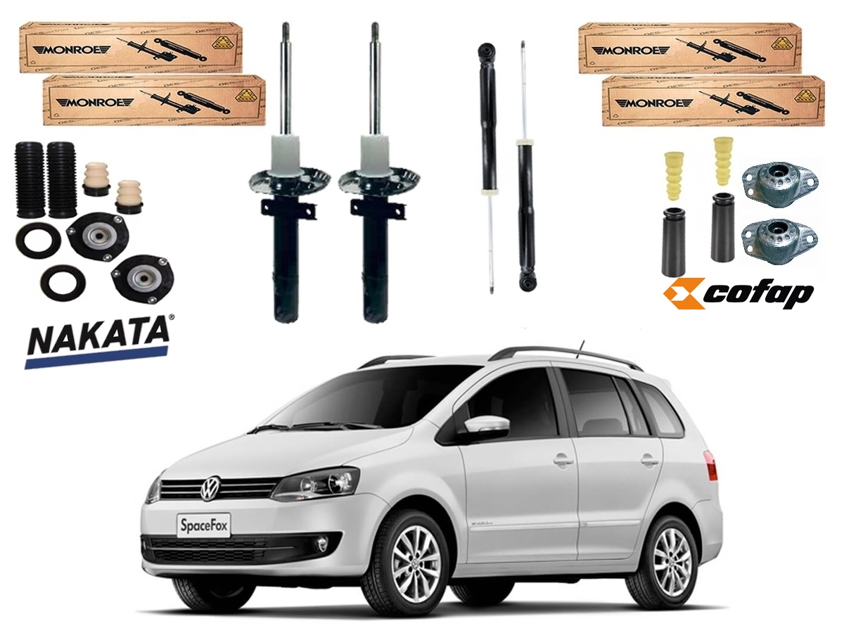  KIT AMORTECEDOR DIANTEIRO TRASEIRO MONROE VOLKSWAGEN SPACEFOX 1.6 2010 A 2014